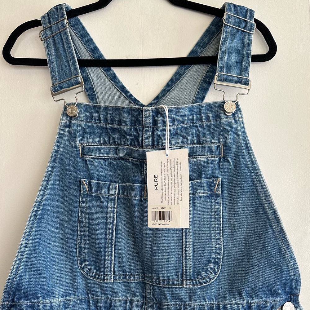 FRAME denim Utility patchwork overalls